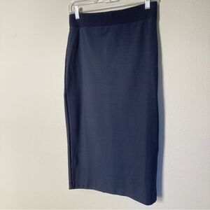 Banana Republic Pencil Skirt Women XS Ponte Knit‎ Straight Navy Blue Stretch